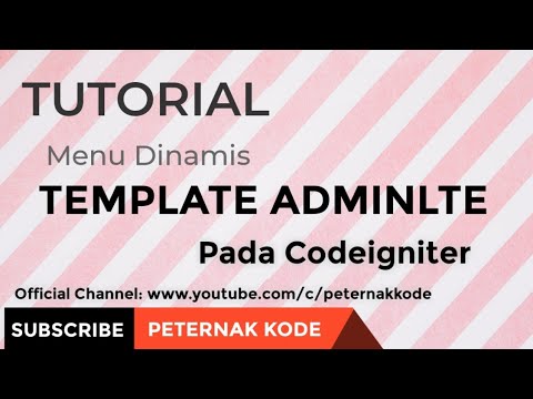 AdminLTE + Codeigniter Tutorial Video