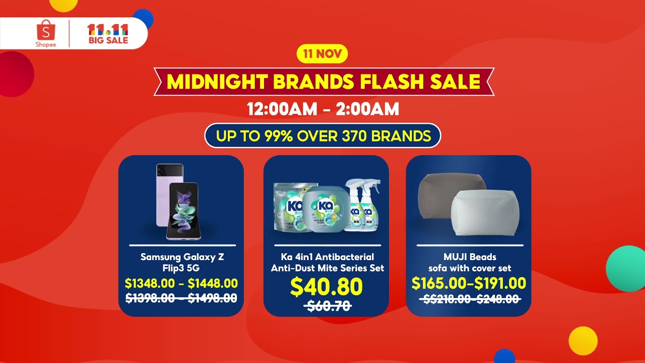 Shopee 11.11 Midnight Brands Flash Sale ⚡