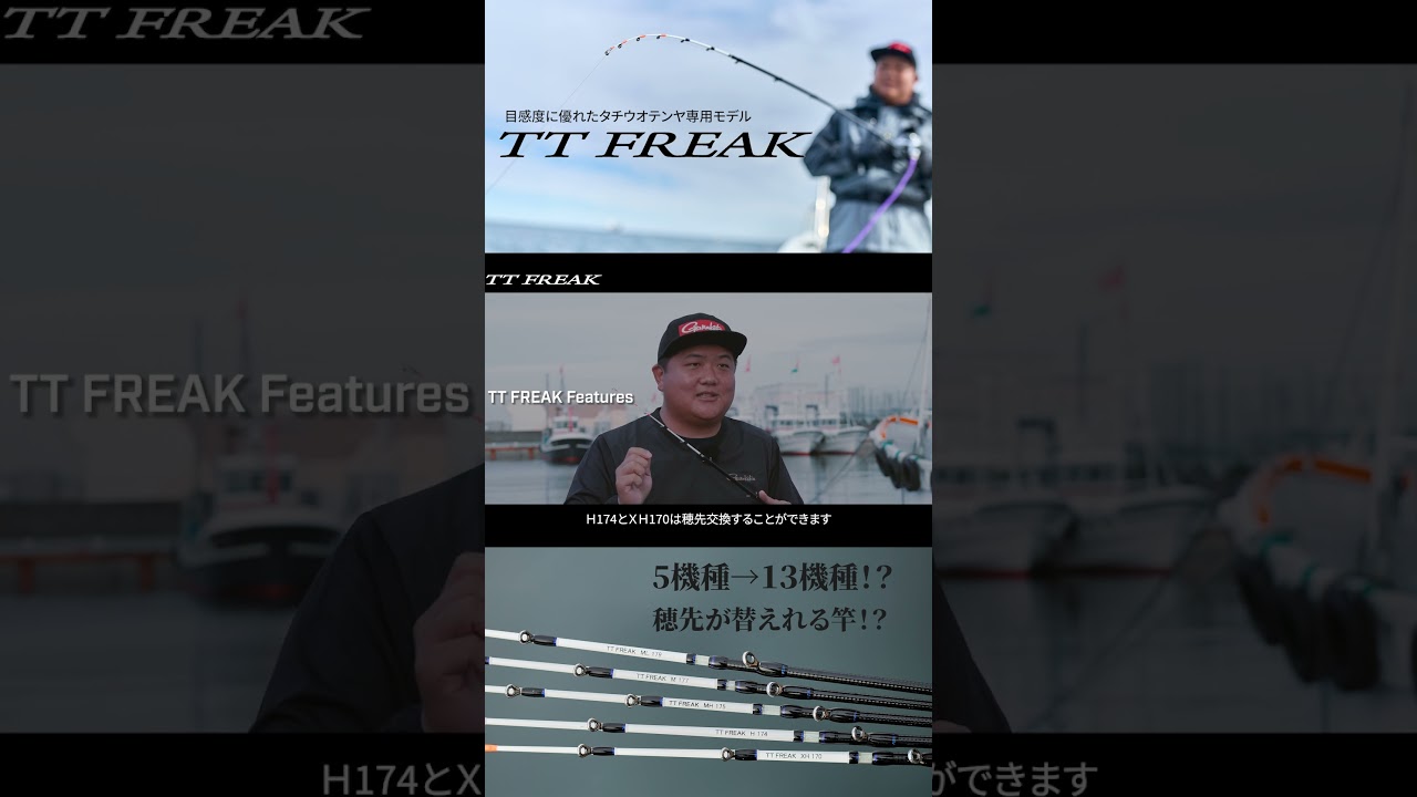 穂先の入れ替えが可能なタチウオテンヤロッド