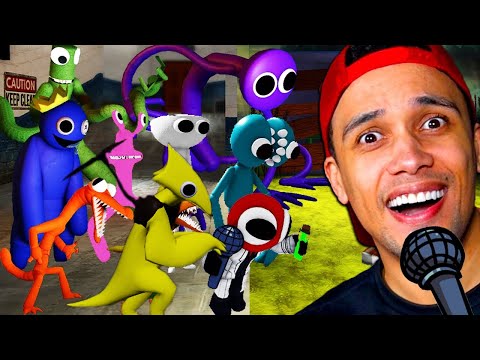 Battle of FNF vs Rainbow Friends on Roblox!