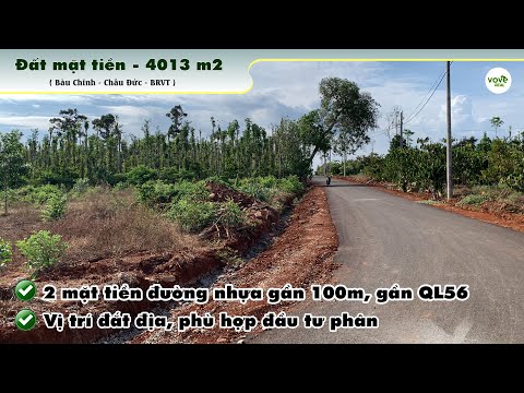 Bán đất 2 mặt tiền 100m cách đường chính Bàu Chinh - Láng Lớn - Mỹ Xuân 600m