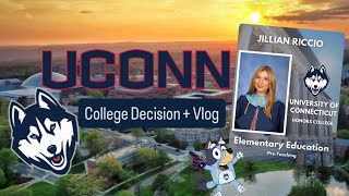UCONN 💙🐾 College Decision and Admitted Student Tour Vlog! 