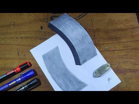 Very Easy! Ho to Draw Floating Letter "I". 3D Trick Art on Paper 2022