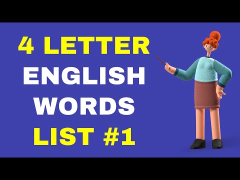 4 Letter Words in English A to Z List - PART 1