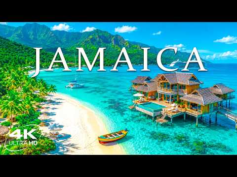 Jamaica 4K Drone Footage 🇯🇲 Pristine White and Beaches, Caribbean Waters & Tropical Island Bliss