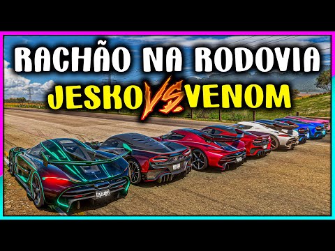 THE BIG CRASH ON THE ROAD - Koenigsegg Jesko VS Hennessey Venom F5 - Forza Horizon 5