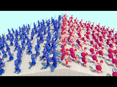 DYNASTY ARMY 100x vs 100x SPOOKY ARMY / Totally Accurate Battle Simulator ( TABS )