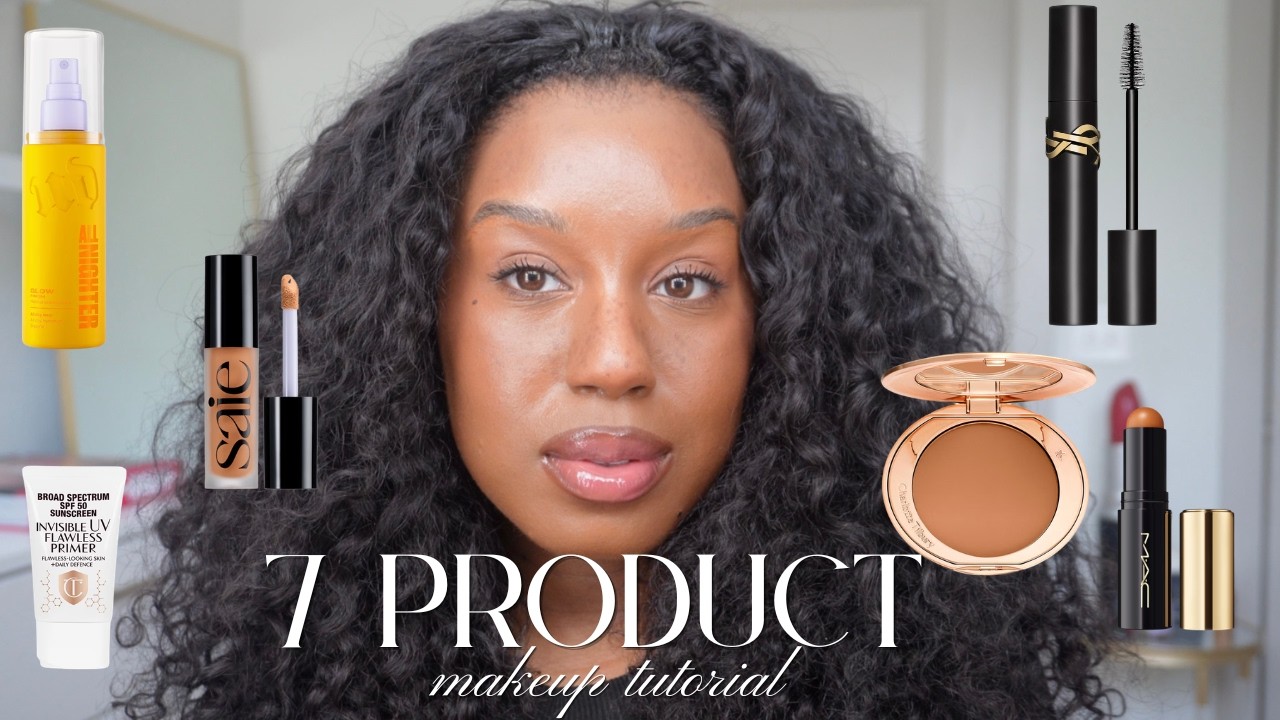 minimal makeup tutorial using only 7 products | beginner friendly | Natasha S.