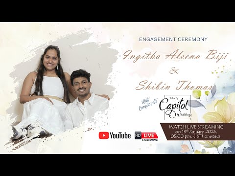 Engagement LIVE Webcast | Ingitha - Shibin | Tales by Capitol Weddings - 95624 04469 | 29-12-2025