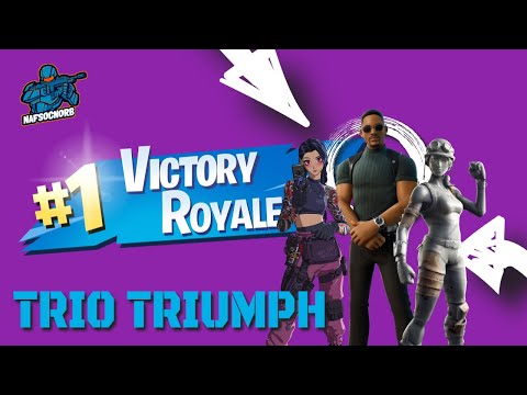 INSANE Clutch Victory! 🏆 Trio’s Match Ending Against a Sweaty Pro | Fortnite Battle Royale