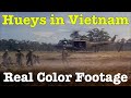Huey Helicopters UH-1 - Compilation of genuine Vietnam War color footage