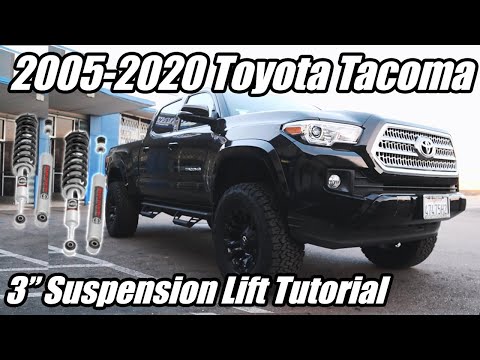 Toyota Tacoma 2005-2020  3" Suspension Lift by Rough County (Tutorial How to video)