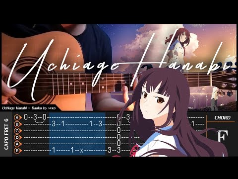 Uchiage Hanabi - DAOKO - Cover (Fingerstyle Cover) + TAB Tutorial & Chord (Lesson)