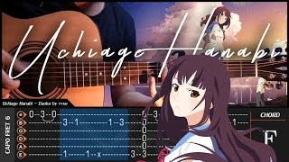 Uchiage Hanabi - DAOKO - Cover (Fingerstyle Cover) + TAB Tutorial & Chord (Lesson)