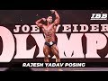 Rajesh Yadav posing at Amateur Olympia India 2019