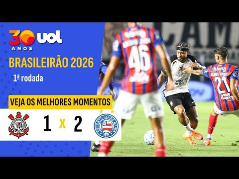 CORINTHIANS VACILA NA VILA BELMIRO E PERDE CONTRA BAHIA NA ESTREIA DO BRASILEIRÃO; VEJA OS GOLS