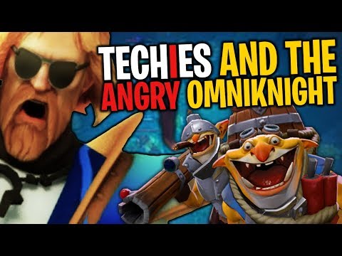 Techies and the ANGRY Omniknight - DotA 2 Funny Moments