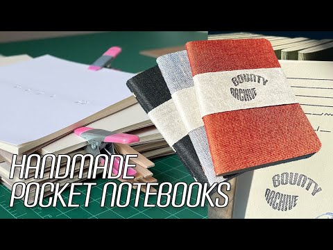 Handmade Pocket Notebooks | Making the BA-Mini | ASMR Bookbinding