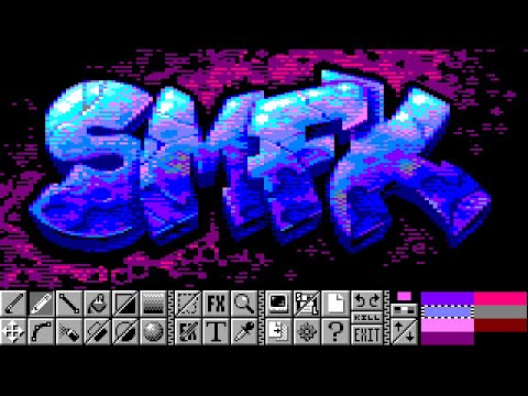 Amstrad CPC Pixel Art Timelapse: SMFX Logo