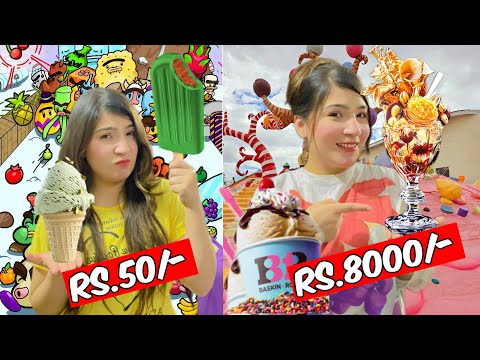Cheapest Vs Most Expensive Ice Creams! Rs.50/- Vs.8000/-😱