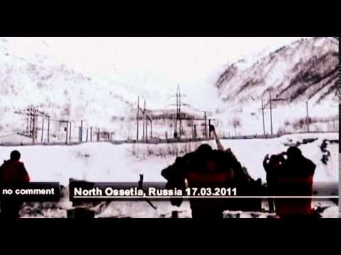 Russian military use artillery to dislodge avalanches in North Ossetia..