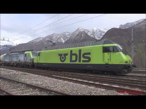 IL SALUTO DELLE BLS CARGO IN DOPPIA CON MERCI IN ARRIVO ALLO SCALO MERCI DI DOMO 2 - SAB. 2 4 - 2022