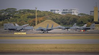 F15SG and F16s in Paya Lebar Airbase (PLAB)  Flight Ops - 20250211