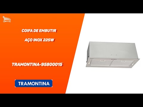 Coifa de Embutir Incasso Retangular Aço Inox 225W 110V TRAMONTINA-95800015 - Video