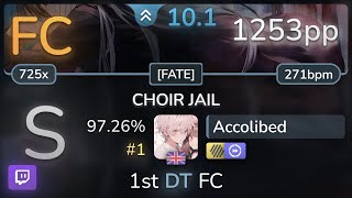 Download lagu 🔴 10.1⭐ Accolibed | Suzuki Konomi - CHOIR JAIL [FATE]  HDDT 97.26% FC #1 | 1253pp - osu! mp3