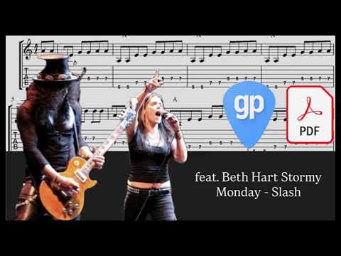 feat. Beth Hart Stormy Monday - Slash PDF AND Guitar PRO Tabs [TABS]
