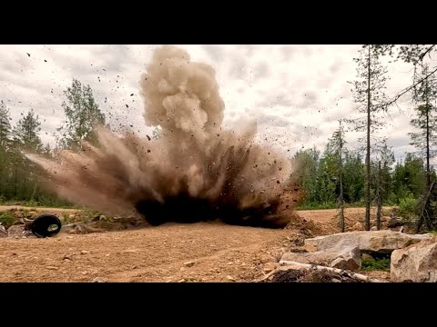 Drilling and blasting for a culvert pipe