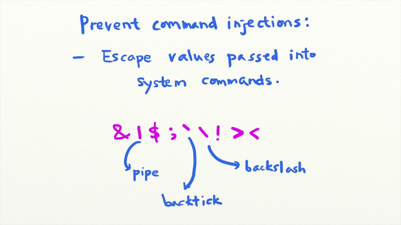 How to Prevent Command Injections