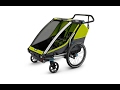 Двухместная коляска Thule Chariot Cab 2 chartreuse-darkshadow 10204001