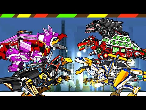 REPAIR DINO ROBOT: TRICERATOPS, MEGALOSAURUS, T-REX COPS, SPINOSAURUS & BLACK T-REX | DCTE