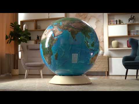 Самовращающийся глобус "Вид Земли из космоса" 130 см на пластиковой подставке