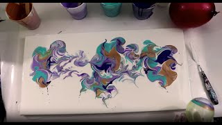 Balloon Dip Technique with Acrylic Pour!