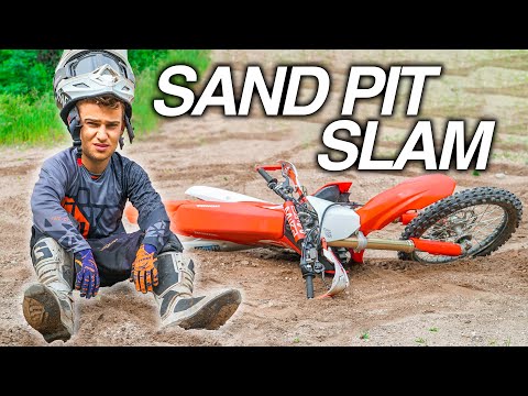 Massive Sandpit Dirt Bike Riding *Crash*