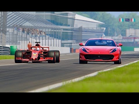 Ferrari F1 2018 vs Ferrari 812 Superfast - Monza
