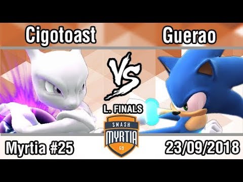 [Smash Myrtia #25] Cigotoast (Mewtwo) vs Guerao (Sonic) Losers Final