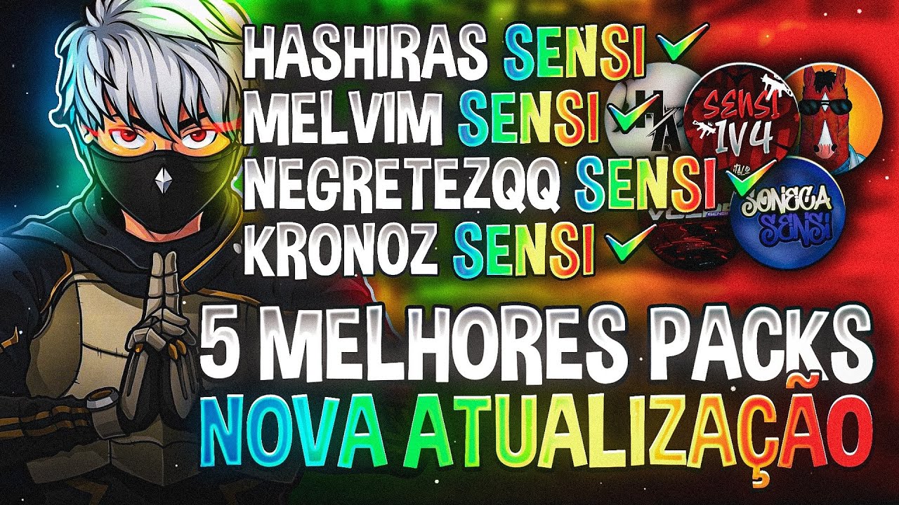 Saiu !!📲😈 5 MELHORES PACK DE SENSI (  NIVEL XIT ) SENSI PARA ANDROID e IPHONE XITADA - SENSI XITADA