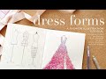 How To Draw A Dress Form Fashion Illustration Tutorial
