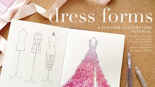 How to Draw a Dress Form ✨ Fashion Illustration 