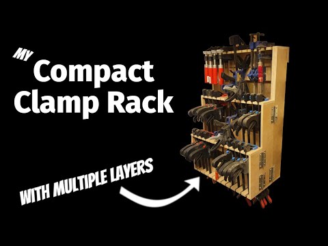 How to make a Compact Clamp Rack // Shop organization