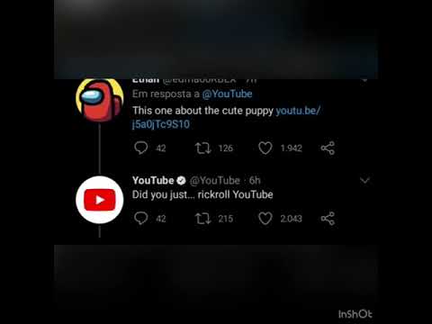 I rickrolled YouTube...