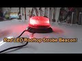 SUPER BRIGHT Primelux Magnetic Rooftop RED LED Strobe Beacon Light 8 Flash Modes REVIEW