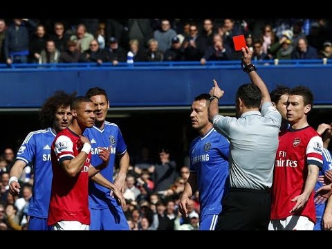 When the referee goes bananas and sends off the wrong player