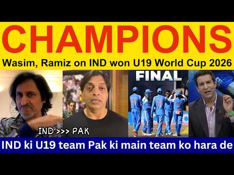 Wasim Akram latest on IND win U19 ODI World Cup 2026 | Pakistani Reaction, Ramiz Raja, Shoaib Akhtar