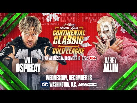 AEW Dynamite: Holiday Bash 2024 | 𝗖𝗼𝗻𝘁𝗶𝗻𝗲𝗻𝘁𝗮𝗹 𝗖𝗹𝗮𝘀𝘀𝗶𝗰 𝗚𝗼𝗹𝗱 𝗟𝗲𝗮𝗴𝘂𝗲 𝗠𝗮𝘁𝗰𝗵: Will Ospreay vs Darby Allin