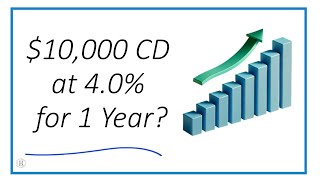 How Much Can You Make on a $10,000 CD at 4.0% interest for 1 Year