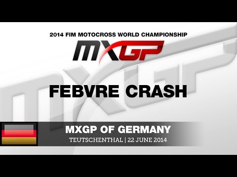 MXGP of Germany 2014 Romain Febvre Crash - Motocross